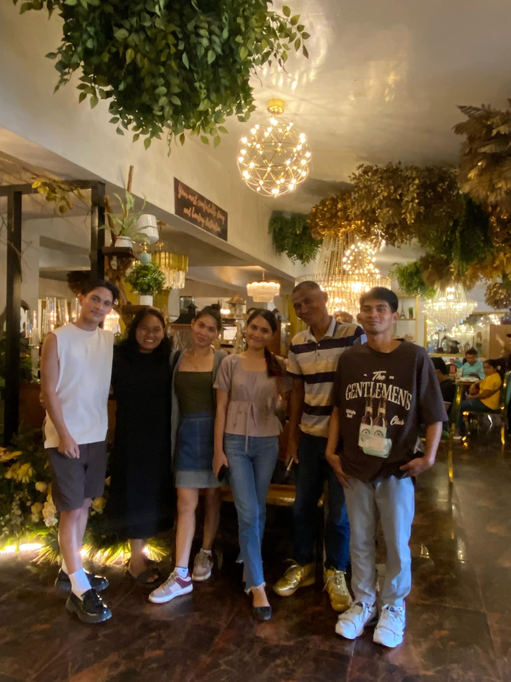 Andrew's family celebrating