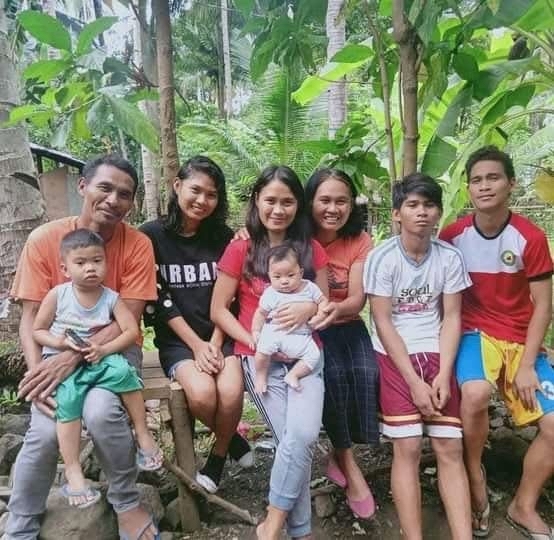 Andrew's family at home in the province
